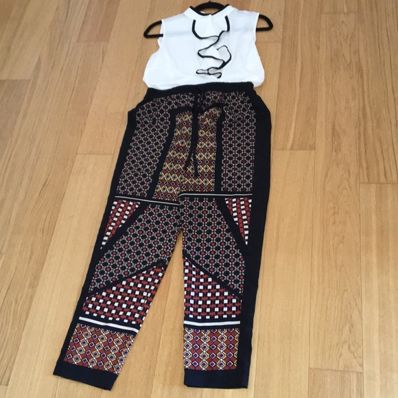 Macy's Pants - Printed fitted harem slacks